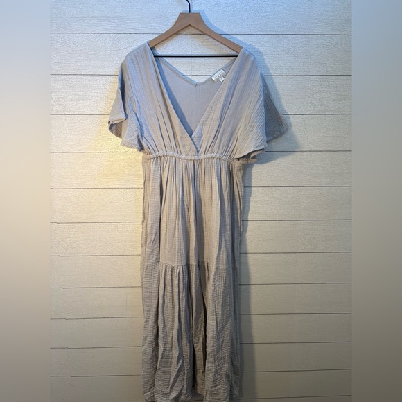 Cozy Earth Boardwalk Breeze Maxi Dress size XL in Glacier Blue Gray - Picture 4 of 10
